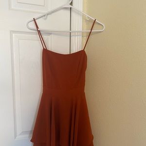 rust romper/dress